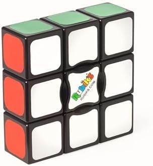 Rubiks Cube, Edge, 3x3x1 Rubiks Cube for Beginners Single Layer Puzzle Retro Educational Brain Teaser Travel Fidget Toy for Adults & Kids Ages 8+ (Pack of 12)