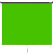 excelimage Pull-Down Green Screen Backdrop, 79x75 Auto-Locking Chroma Key Panel with Wrinkle-Resistant Green Fabric for YouTube Videos, Music Videos, Photography, TIK Tok, or Gaming Black Housing