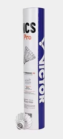GAREGEAR Victor NCS Pro Synthetic Badminton Shuttlecocks (1 Tube, 12 Pack) - High-Durability Artificial Feather Birdies with Stable Flight for Club and Training