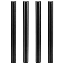 SINJEUN 4 Pack Acetal Copolymer Round Rod, 12 Inch Opaque Black Acetal Copolymer Rods