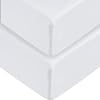 DTEX HOMES 2 x 800 Thread Count - Extra Deep Fitted Sheet 40 cm 16 Inch - 100% Pure Egyptian Cotton Sateen Super Soft Hotel Quality Bedding, 4ft Small Double - White