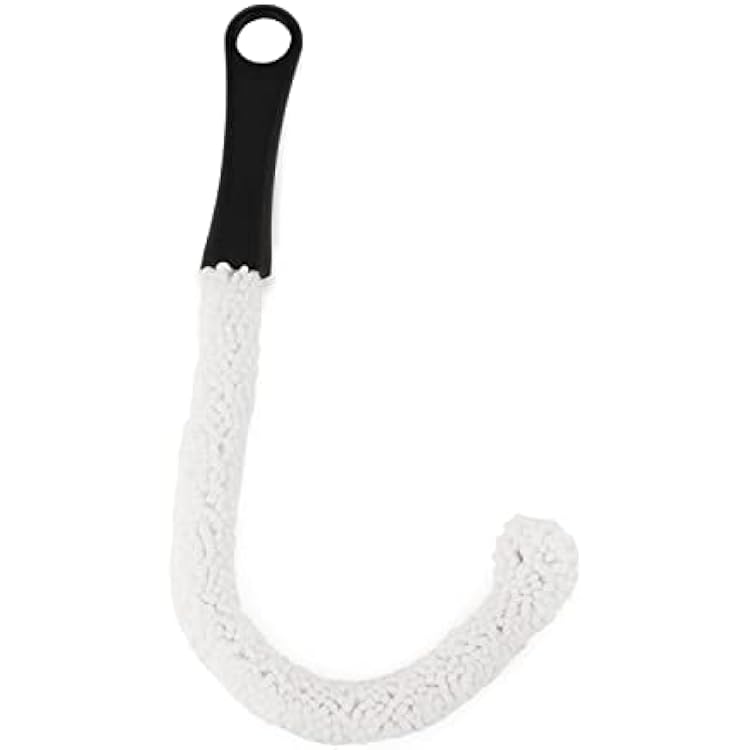 True Decanter and Growler Brush Multipurpose Glassware Cleaner, No-Scratch High-Tensile Foam Reusable Cleaning Accessory with Ergonomic Handle, White