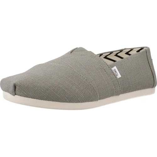 TOMS Mens Alpargata Classic Espadrilles, Heritage Grey Vetiver Canvas, 43 EU