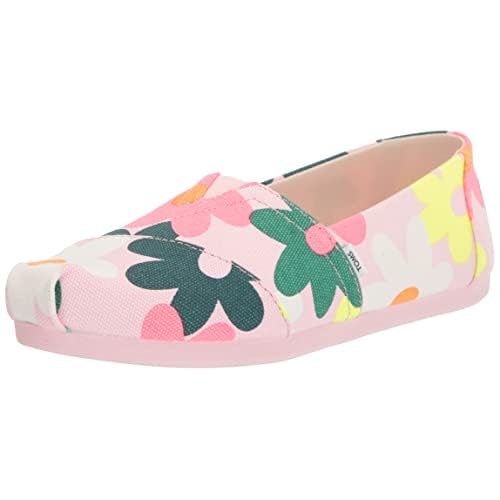 Toms Womens Alpargata 3.0 Espadrille, Chalky Pink Retro Floral Print,5.5