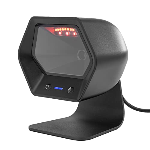 NETUM Desktop QR Barcode Scanner Omnidirectional, Hands-Free Automatic 2D 1D Bar Code Reader Platform Scan PDF417 on ID Card, Drivers License for Supermarket Library Retail Store NT-7060
