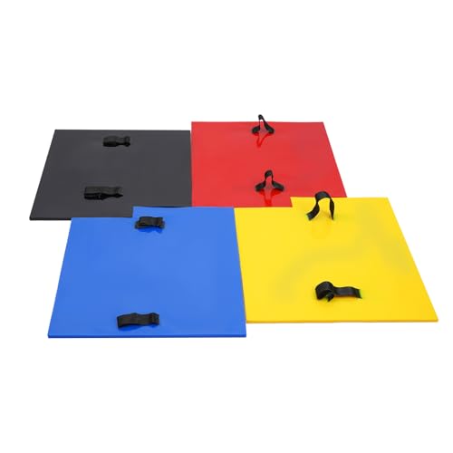 4 PCS Concrete Stamps Mats Set,24x24 Realistic Concrete Texturing Skin Cement Stamps Mats with 2 Sturdy Carrying Handles,Polyurethane Stone Texture Cement Stamp for WallsFloors, 0.7in Thickness