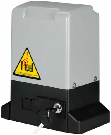 Automatic Sliding Gate Opener Kit, 750W 2000KG Sliding Gate Motor, Electric Rolling Driveway Slide Gate Motor with 2 Remote Controls & 4M Rack, Move Speed 12m Per Min