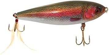 5" Wood Boog Top Water Fishing Lure Topwater Bass Duck Lure Bomber Wooden Plopper Twirling Floating Lures