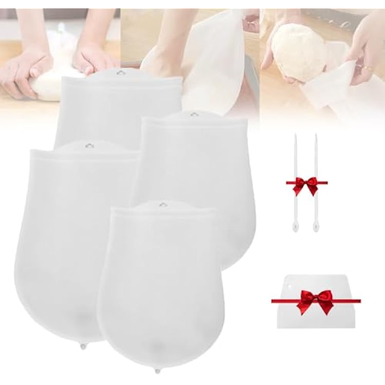 Dough Kneading Bag,Silicone Kneading Dough Bag,Dough Kneading Gadget,Multifunctional Cooking Tool Bag,Reusable Food-Grade Versatile Dough Mixer,Non-Stick Dough Bag for Bread Pastry 2sets