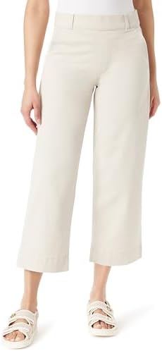 Gloria Vanderbilt Womens Shape Effect Pull on High Rise Wide Leg Crop Standard
