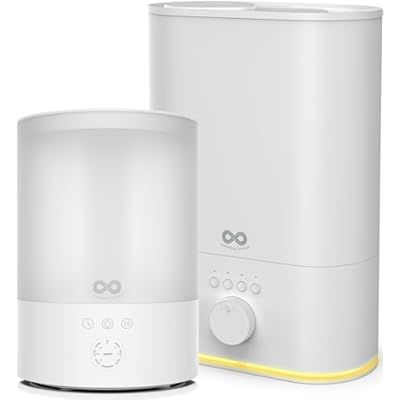 2.5L Top Fill & Cool Mist Humidifier Bundle Quiet, Easy-to-Clean, Long-Lasting Air Comfort for Bedrooms & Large Rooms