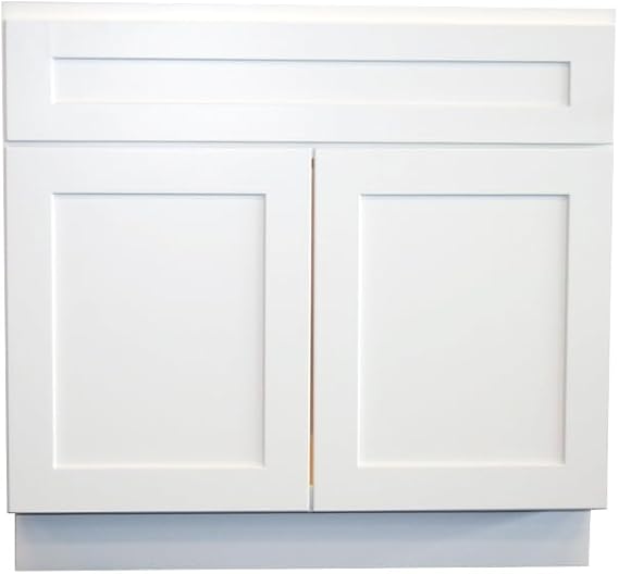 Craftline Ready to Assemble Shaker Vanity Cabinet (White) (Sink Base, 30in. x 21in. x 34-1/2in.)