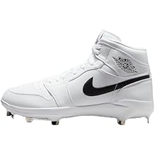 Jordan 1 Retro Metal Baseball Cleats White/Black-White AV5355-101 13