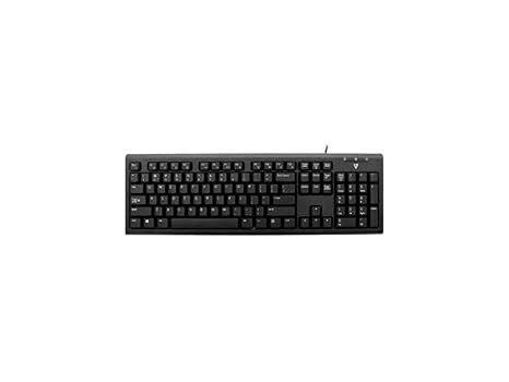 V7 Wired Keyboard with U.S. layout, Black - KU200US