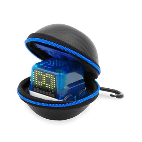 CASEMATIX Travel Case Compatible with Novie Robot Interactive Smart Robot - Protective Robot Toy Carry Case with Hard Shell Construction and Metal Travel Carabiner BlackBlue