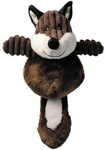 Zanies Country Crew Dog Toy Plush Corduroy - Fox Raccoon Squirrel or All Three Toys 12"(Fox)