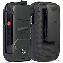 Nakedcellphone Holster for Kyocera DuraXV Extreme, DuraXE Epic, DuraXA Equip, [Rotating/Ratchet] Belt Clip Flip Phone Holder Case for Verizon E4810 E4811, AT&T FirstNet E4830, US Cellular E4831, Black