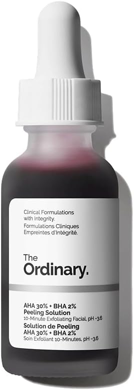 The Ordinary AHA 30% + BHA 2% Peeling Solution, Advanced Exfoliating Peel for Brighter Skin, 30ml