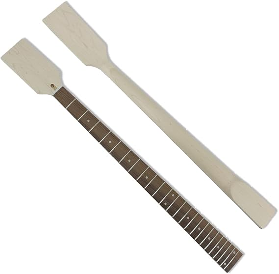 Unfinished Electric Bass Neck-Maple Wood Rosewood Fretboard 24 Fret 34 Inch for Building Guitars