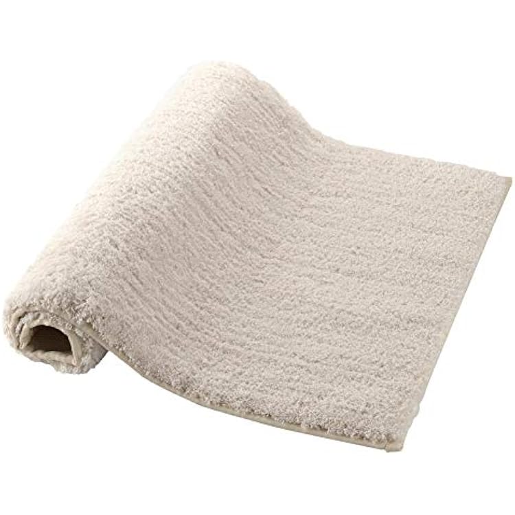 Small Bath Rug Bathroom Rugs and Mats Non Slip Latex Backing Homever Bath Rugs for Bathroom with Size 17x24 Inch, Cream Soft Bath Mat, Shag Bathmat for Bathroom
