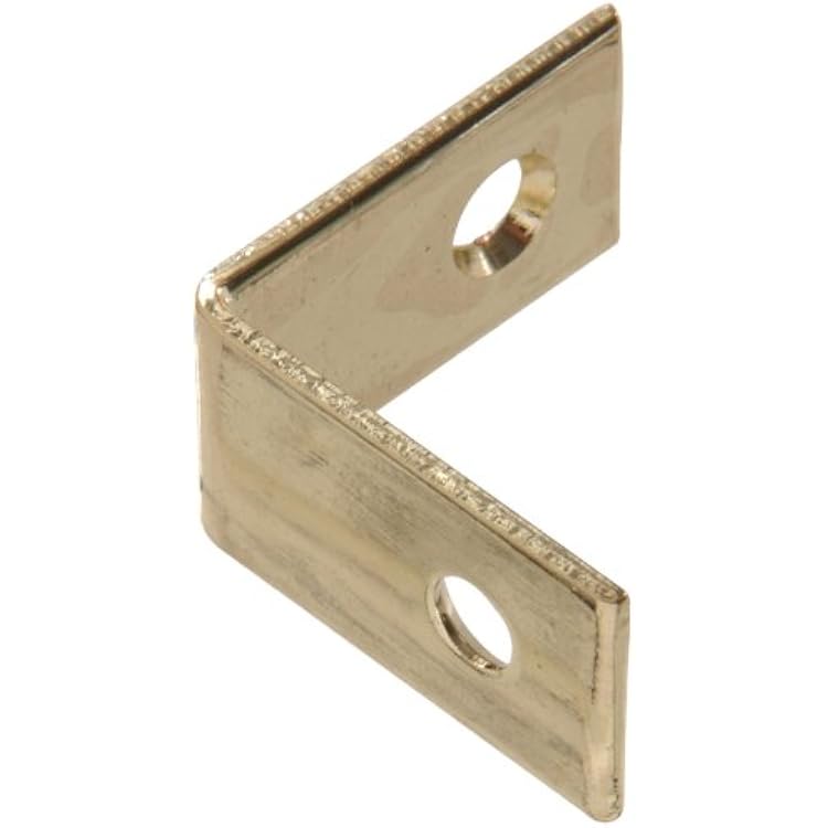 Hillman Hardware Essentials 851151 Flat Corner Brace, Bright Brass - 1-12