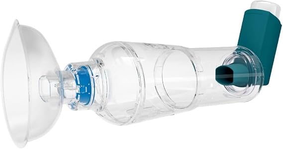 A2A Spacer Inhaler Chamber with Medium Mask – Anti‑Static, Collapsible Portable Pocket Spacer for Asthma & COPD, Visible Valve, Antimicrobial, Easy to Clean | SterlingSquare