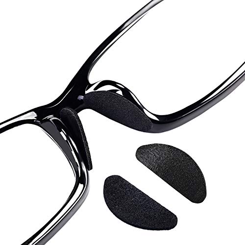 Gejoy Soft Foam Nose Pads Self Adhesive Thin Nosepads Non-Slip Silicone Eyeglass Nose Pads for Glasses Eyeglasses Sunglasses Black, 45 Pairs