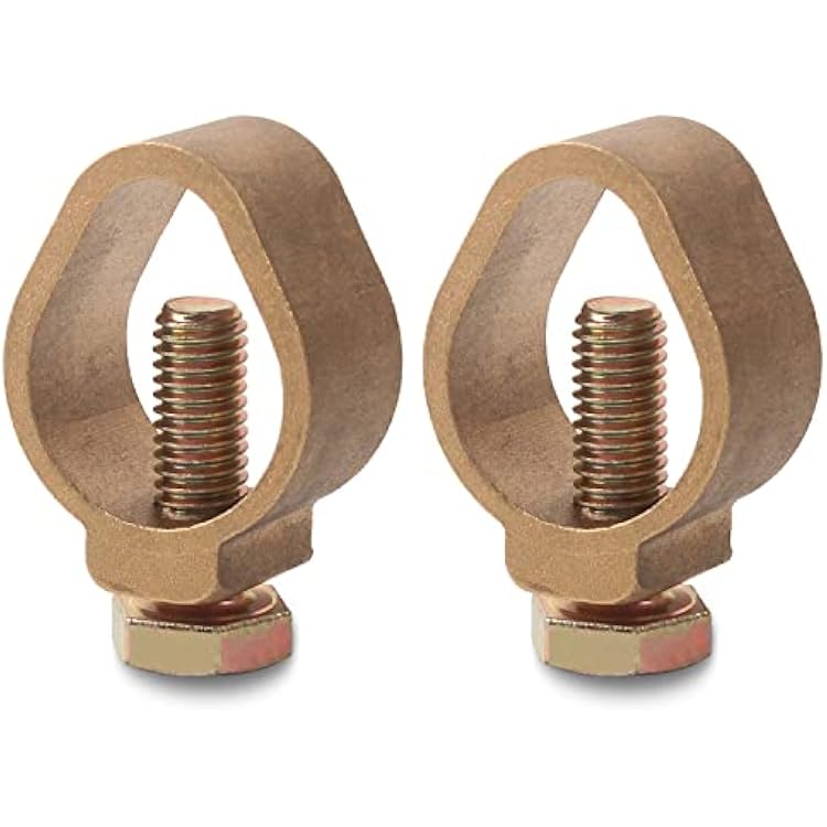 2PCS 34-Inch Direct Burial Copper Ground Rod Clamps Grounding Clamp,34