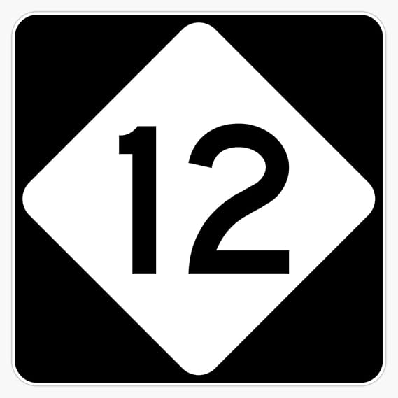 North Carolina Highway Nc 12 | United States Highway Shield Sign Vinyl Decal Wall Laptop Bumper Sticker 5in(RDB-USA-STICKERS-2361)