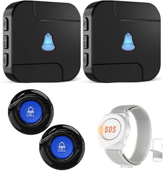 CallToU Wi-Fi Wireless Caregiver Pager Call Button for Elderly at Home, APP Emergency Alert Fall Help System for Seniors, Patients/Disabled Monitoring at Home
