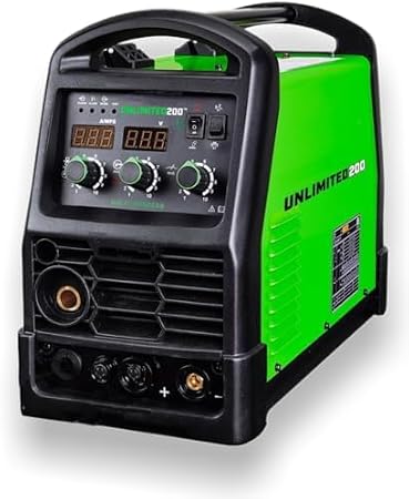 200 Amp Multiprocess Welder (Model 57862) MIG TIG Stick, Dual Voltage 120/240V, Inverter, Inductance Control, Portable, Spool Gun Ready, Compatible with Titanium Multi-process UNLIMITED 200