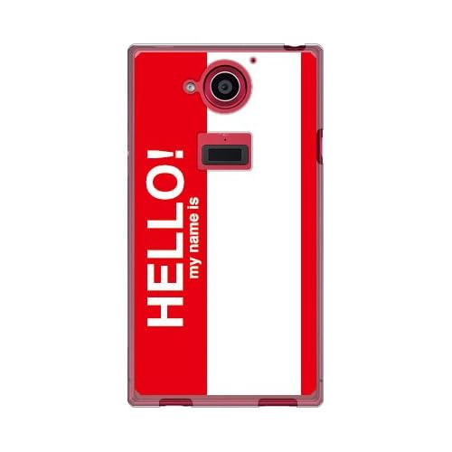 SECOND SKIN Hello my name is Red Soft TPU Clear  for AQUOS ZETA SH-03Gdocomo DSH03G-TPCL-701-J127