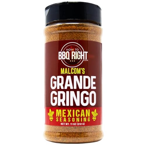 Malcoms Seasoning Grande Gringo | Spicy Mexican Seasoning for BBQ, Grill, Tacos, Dips, Even Margaritas | 11 Ounces