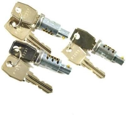 ALLMAKES/BRITPART Lock Barrel & Key Set, 3 Locks and Keys Compatible with Land Rover Defender 90/110 Part # MTC6504