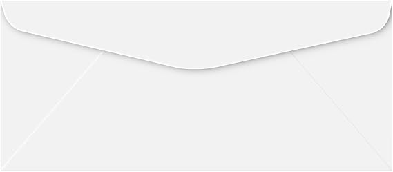 #14 Commercial Business Envelopes - 5 x 11 1/2 - Blank 24lb Plain White Regular Envelopes for Mailing, Letters, Legal Documents, Invoice, Bills, Money and Cash - Moistenable Gummed Flap - 50 per Pack