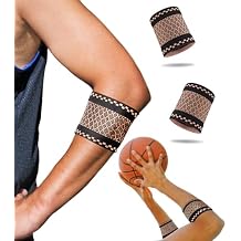 1 Pair Elbow Compression Sleeve, Elbow Brace Support For Tendonitis and Tennis Elbow, Golfers, Arthritis, Pain Relief (Brown, Medium)