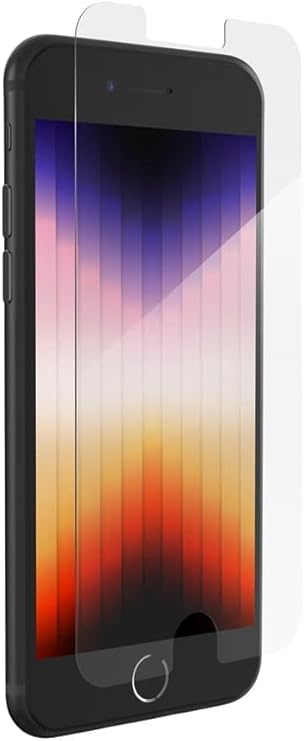 ZAGG InvisibleShield Glass Elite+ Plus Screen Protector for iPhone SE (2nd Gen 2020 & 3rd Gen 2022), iPhone 8 and iPhone 7 - Strongest Tempered Glass, Smudge-Free, Impact and Scratch Protection -