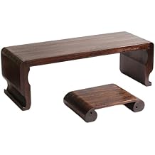 Sofas Chinese Antique Wooden Qin Table Furniture Tea Room Traditional Wooden Floor Table Sofas for Living Room(Table and Bench)