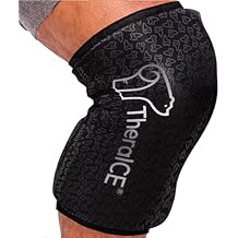 TheraICE Knee Ice Pack Wrap PRO Compression Sleeve for Injuries | Reusable Gel Cold Packs Brace Cold Wrap Recovery for Meniscus ACL MCL Surgery | FocusZone for Extra Cooling & Pressure | Women & Men