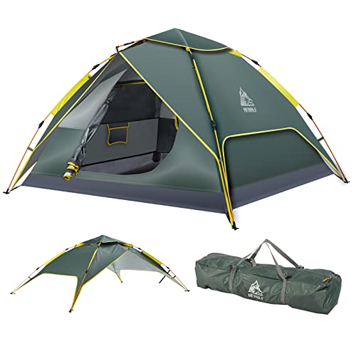 Hewolf Camping Tent Instant Setup - Waterproof Lightweight Pop up Dome Tent Easy up Fast Pitch Tent Great for Beach Backpacking Hiking