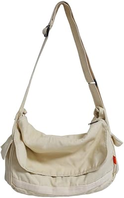 Canvas Crossbody Bag for Women Large Messenger Bags for Men Travel Shoulder Bag Multi-pocket Unisex