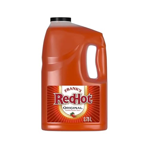 Franks RedHot Original Cayenne Pepper Hot Sauce, 1 gal - One Gallon Bulk Container of Cayenne Pepper Hot Sauce to Add Flavorful Heat to Entrees, Sides, Snacks, and More