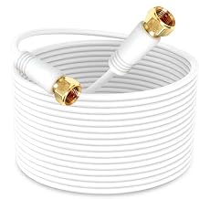 80 FT Coaxial Cable for Internet,Flexible RG6 Coaxial Cable for TV , Coax Cable for Internet, Double-Shielded Coax , Flexible Coaxial Cable