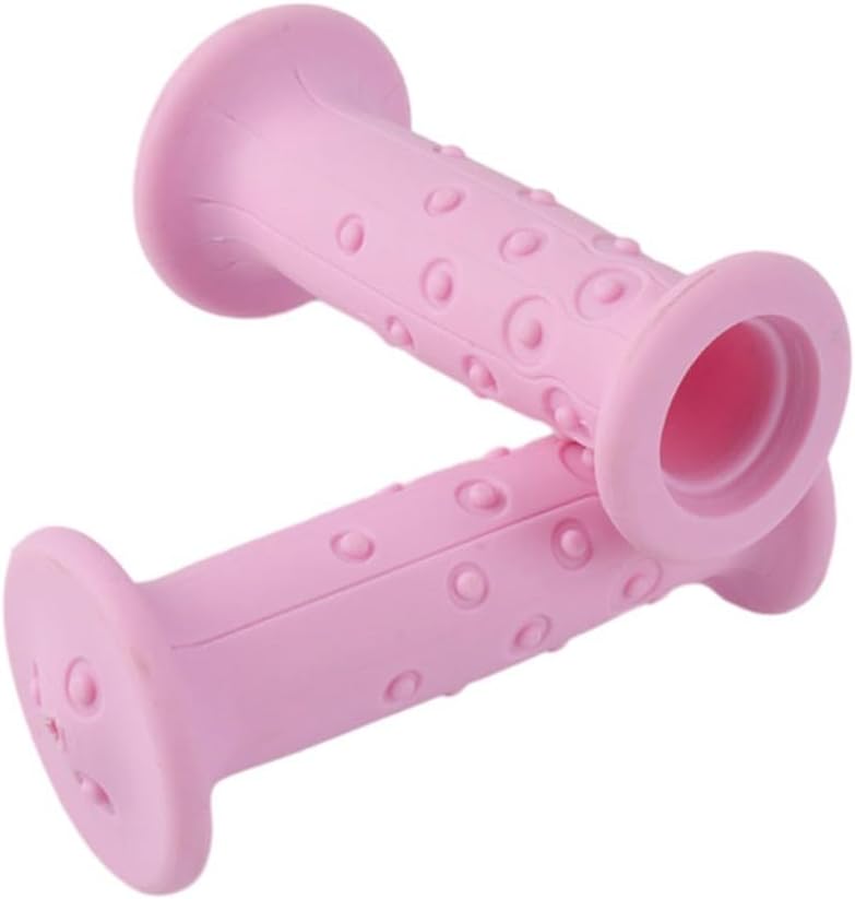 Rubber For Handlebar Grips for BTWIN Kids' Bikes – 18mm ID, Fits 19mm OD Round Tubes, 14-16 Inch Children's Bicycles, For TRP Rubber Material, 1 Pair(G133 pink pair)