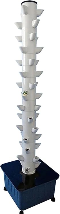 Hydroponic tower, indoor herb, fruit and vegetable hydroponic growing system, aeroponic tower, hydroponic growing system 15 layers 45 holes