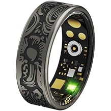 Smart Ring Heart Rate Monitor Sleep Ring Health Rings for Men Women Gothic Rings Punk Smart Rings for Android & iOS Step Counter Calorie Counter Ring