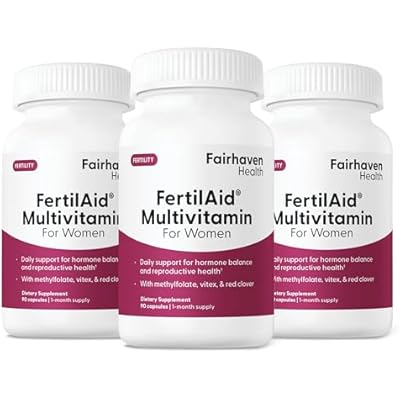 Fairhaven Health FertilAid for Women | Prenatal Vitamin Fertility Supplements for Women | Conception for Her with Vitex and Folate | Support Cycle Regularity and Ovulation | 270 Capsules