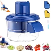Grape Peeling Machine, Electric Garlic Peeler Machine, Automatic small fruit peeler, Rechargeable Home Kitchen Aid Peeler for Grapes, Garlic, Tomato, Cherry (Blue)