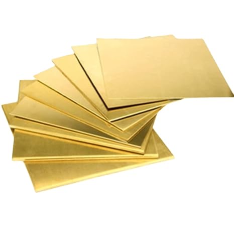 HPb62 Brass Sheet Brass Plate Yellow Brass Sheet Brass Metal Plate 0.3mm 0.5mm 0.8mm 1mm 1.2mm 1.5mm 2mm 3mm 4mm 5mm 6mm 8mm10mm (0.5mm*50mm*100mm 4pcs)