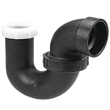 NIBCO 1-1/2 in. ABS DWV P-Trap with Union Joint Hub x Fig No 5892